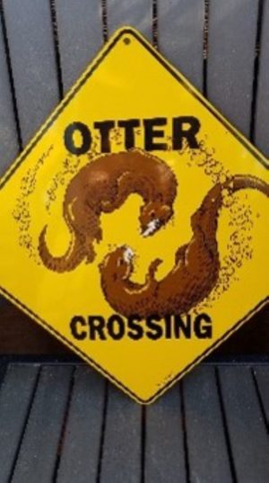 River Otters Sign by Karen Anderson